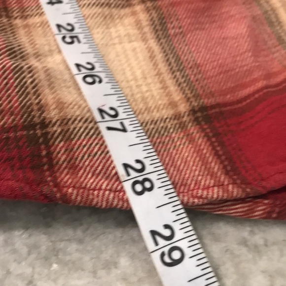 Field & Stream Flannel Shirt Mens Medium Red Plaid Farmer Gorpcore Long Sleeves - Picture 5 of 6